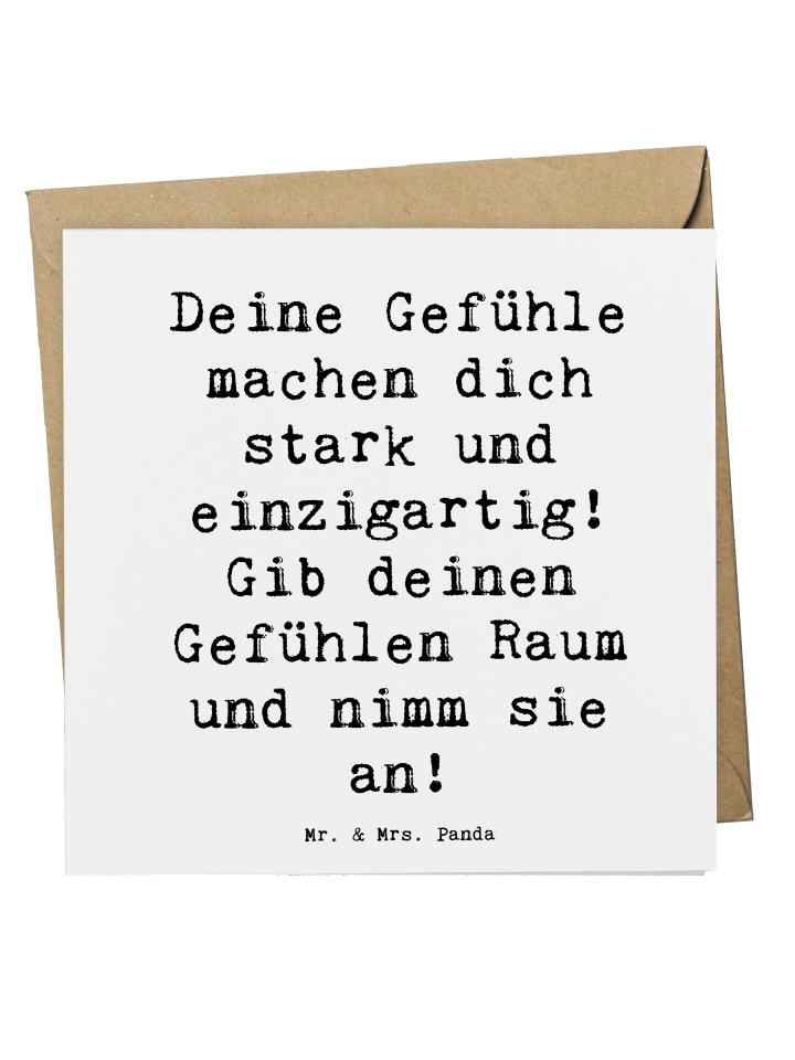 Glückwunschkarte Spruch Emotionen ausdrücken mi... in Weiß