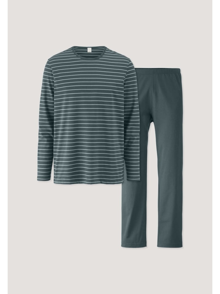 Hessnatur Pyjama PURE COTTON aus reiner Bio-Baumwolle in tiefseeblau