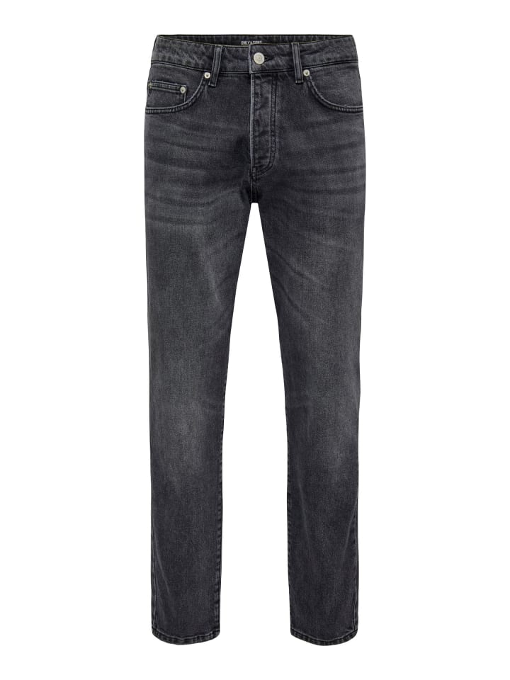Relaxed Fit Jeans in Black Denim 1