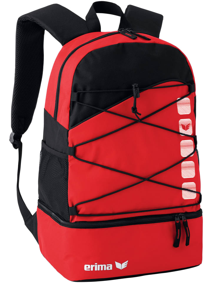No Gender Club 5 Multifunktionsrucksack mit Bodenfach in rot/schwarz