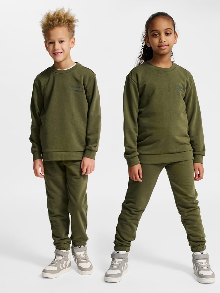 Verstellbare Taille Sweat Anzug Hmljr Base Kinder in WINTER MOSS