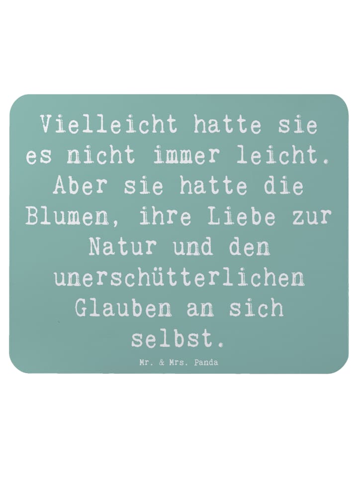 Maus-Pad Spruch Hoffnung und Liebe mit Spruch in Meeresbrise