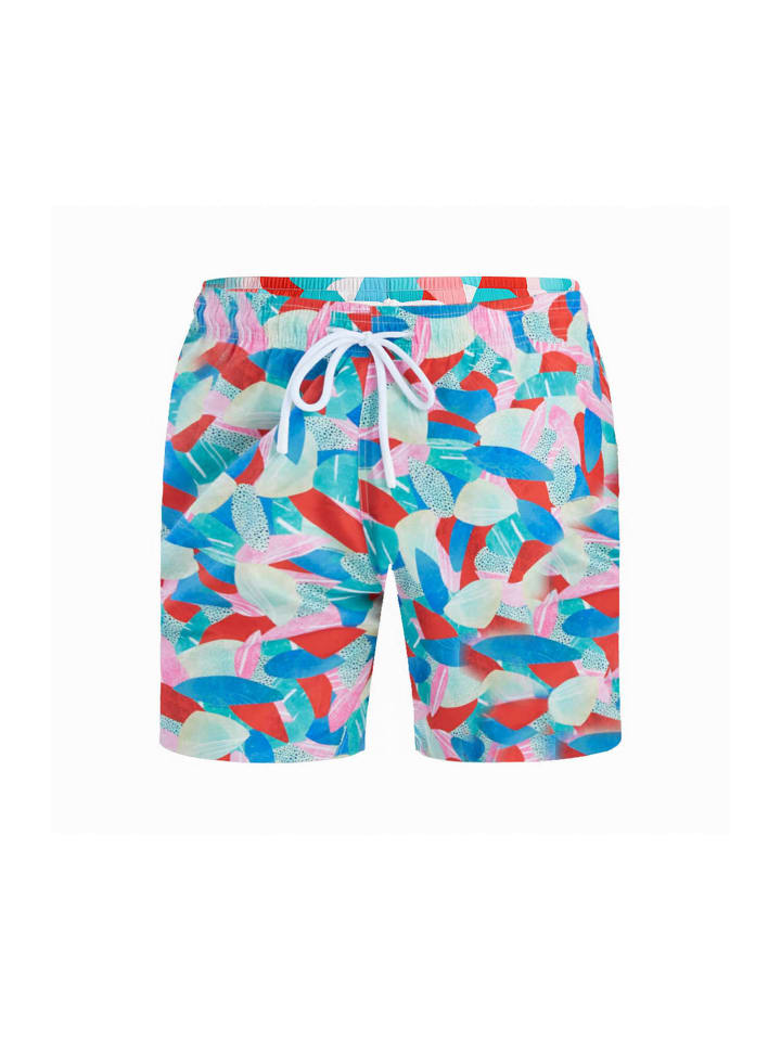 Badeshorts Medium Pattern mit kurzem Bein in Brush Pattern