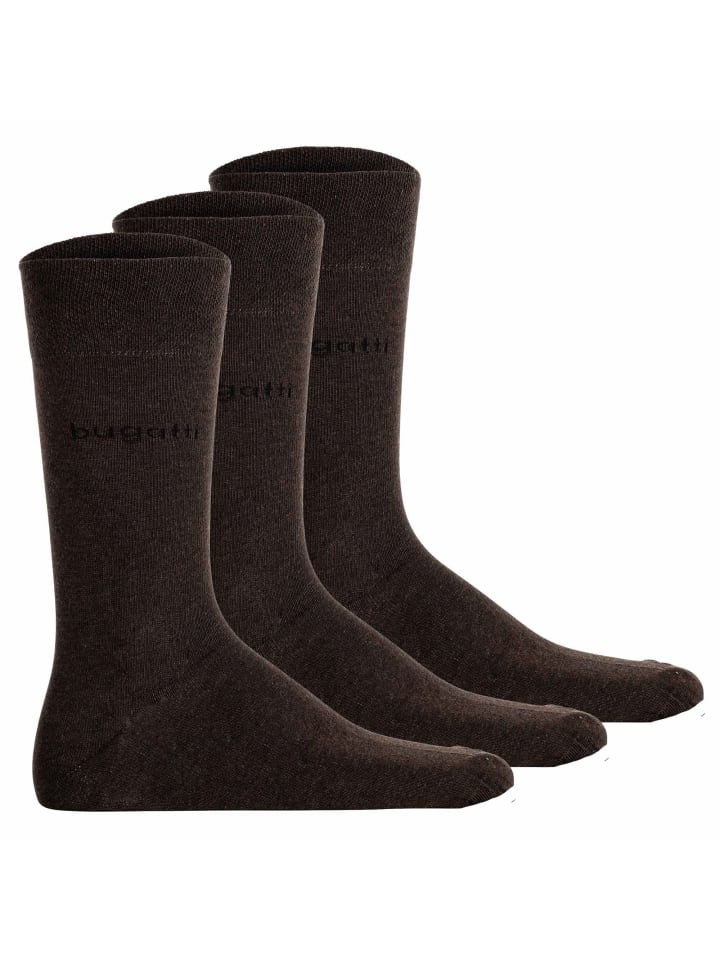 Socken 3er Pack in Braun
