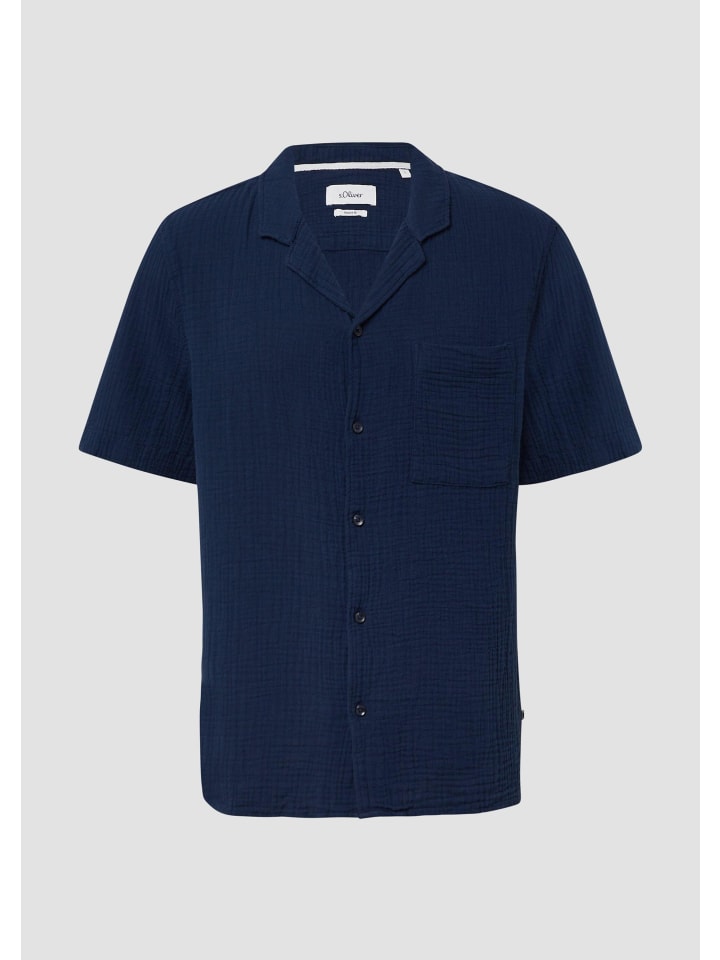 Hemd  in  5852_tiefblau