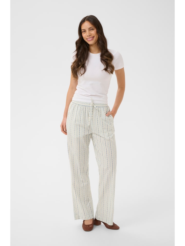 Casual Hose RajaSZ Gerade Passform in Ice Vallarta Flower Stripes