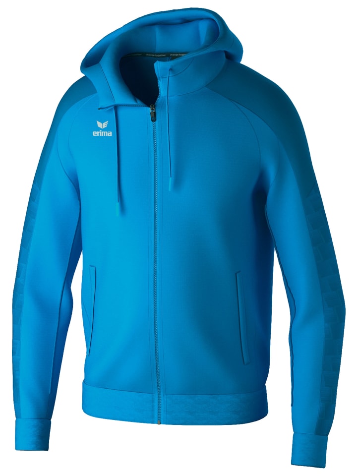 Kinder Trainingsjacke Mit Kapuze in curacao/mykonos
