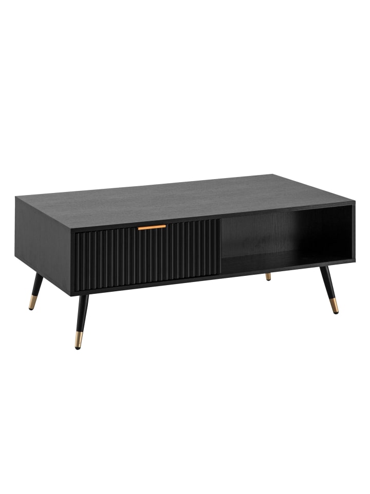 Couchtisch in Schwarz / Spanplatte / 110x60x43