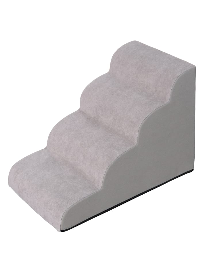 Hundetreppe in Grau - (B)40 x (H)50 x (T)72 cm
