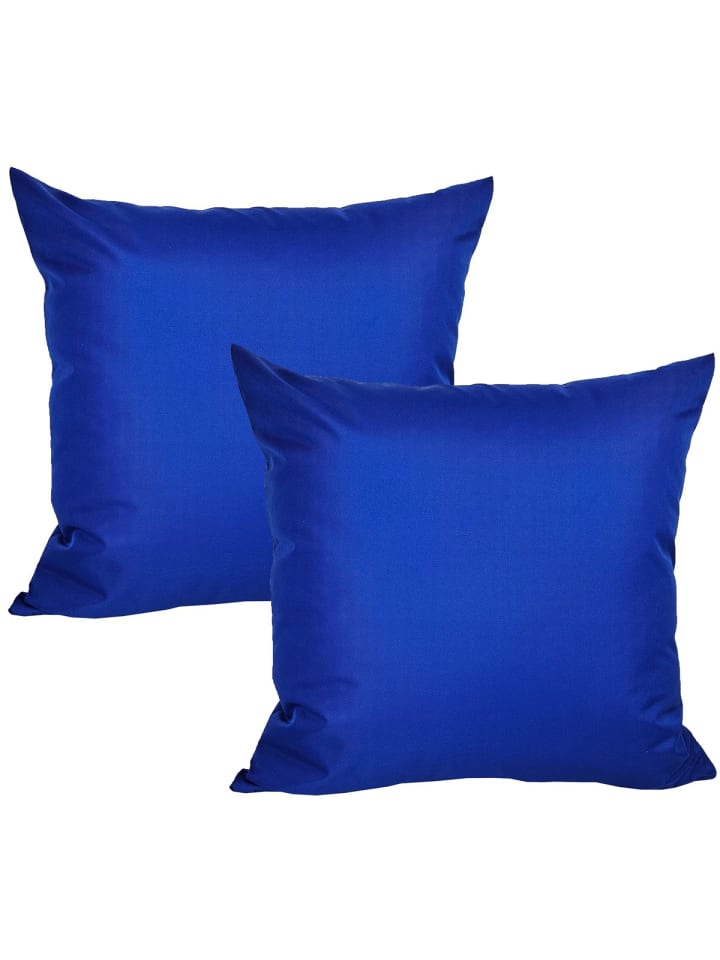 2er Set Outdoor Kissenhülle 50x50cm in Blau