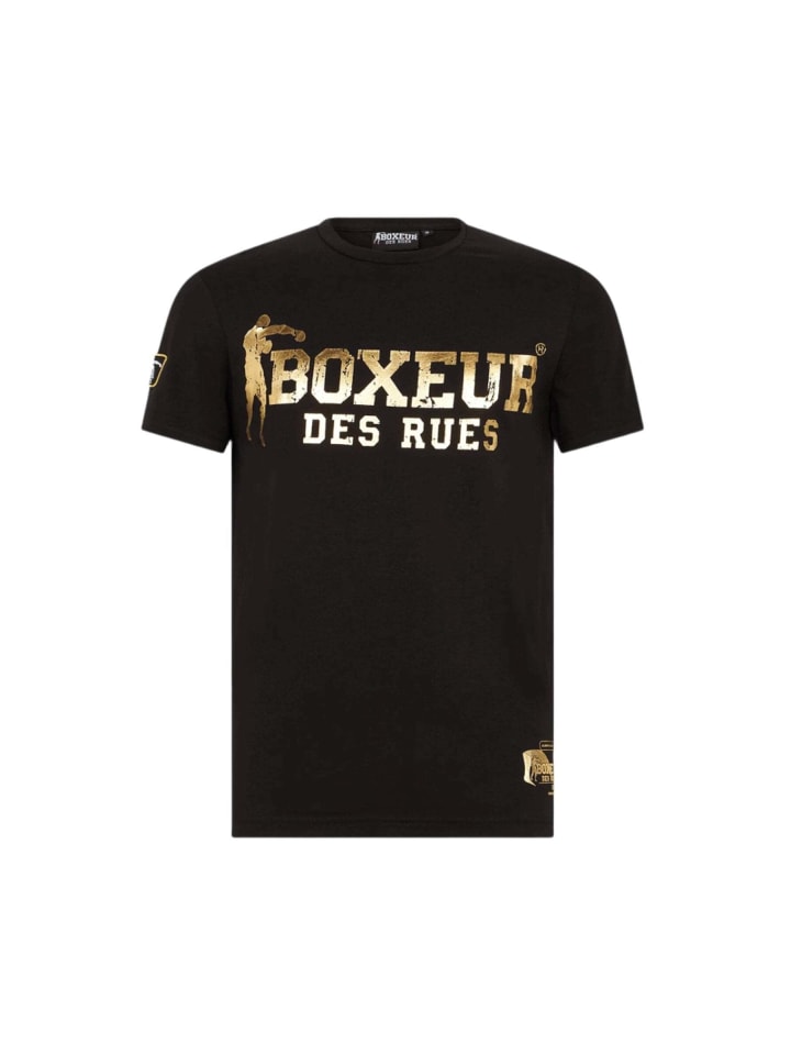 T-Shirt Boxeur Street 2 in Black-Gold