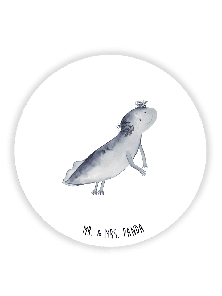 Magnet Axolotl Schwimmen ohne Spruch in Weiß