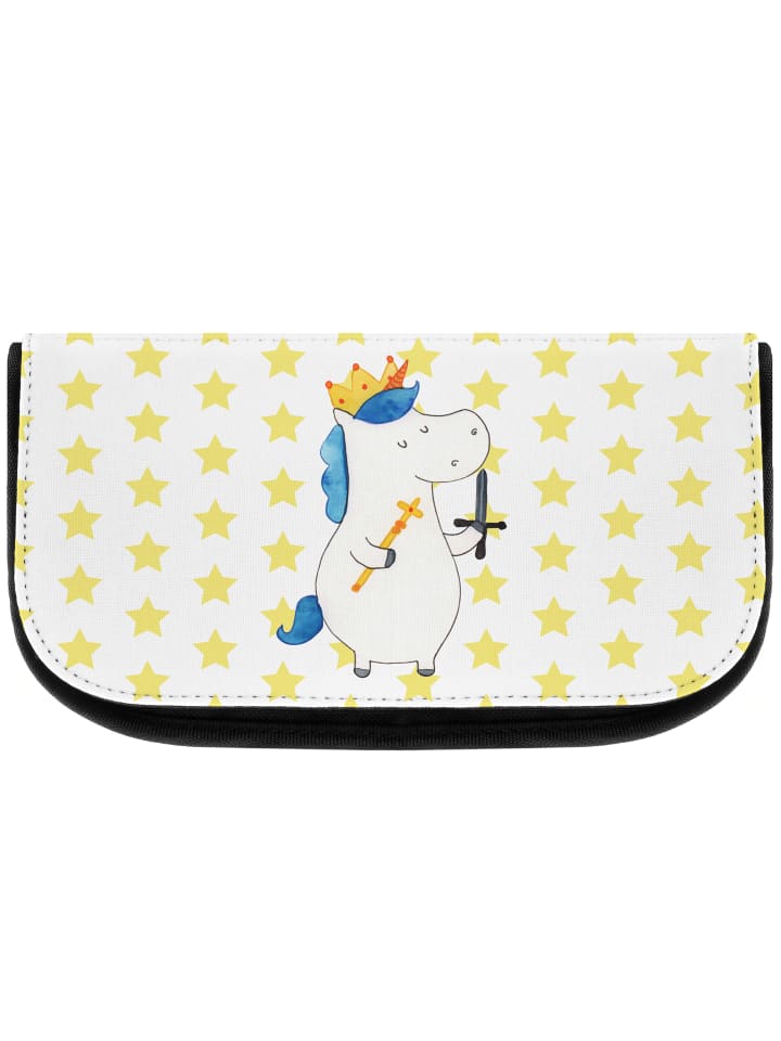 Kosmetiktäschchen Einhorn König mit Schwert ohn... in Weiß