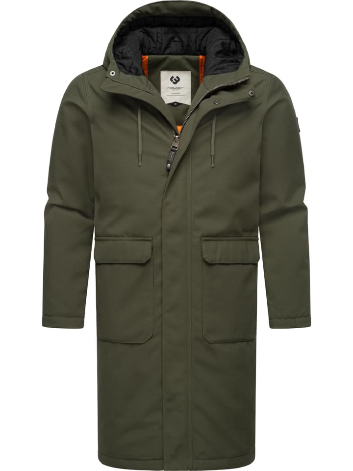 Wintermantel Mr Them Long in Dark Olive