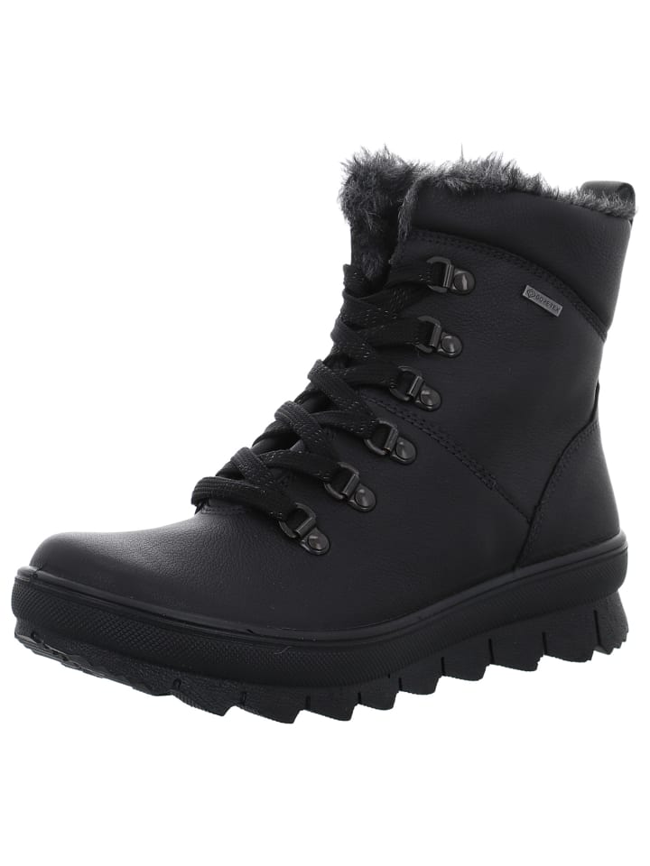 Schnürstiefel in schwarz