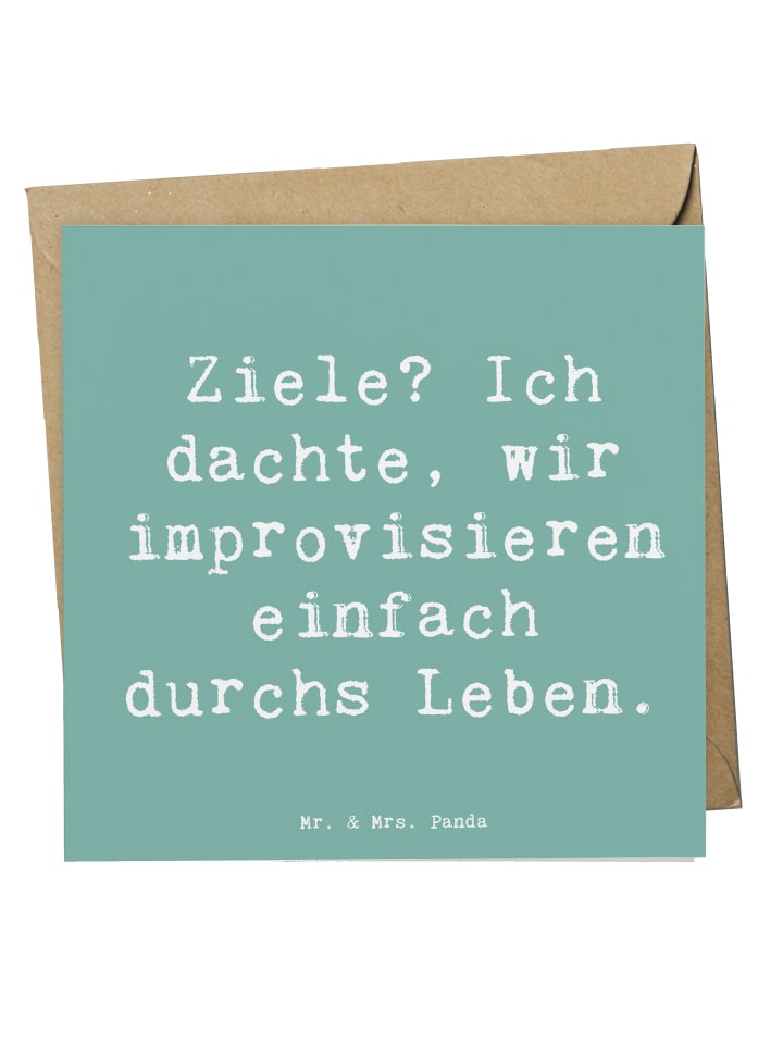 Grußkarte Spruch Lebensziele Improvisation mit ... in Meeresbrise