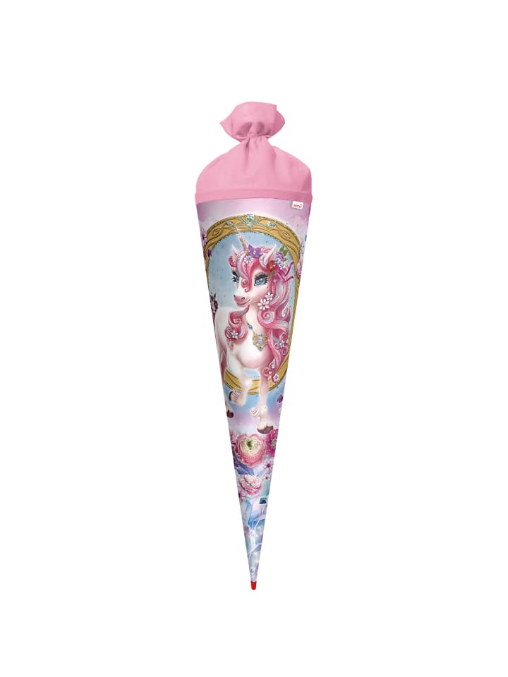 Schultüte groß Einhorn Beauty 70 cm, Glitter in Bunt