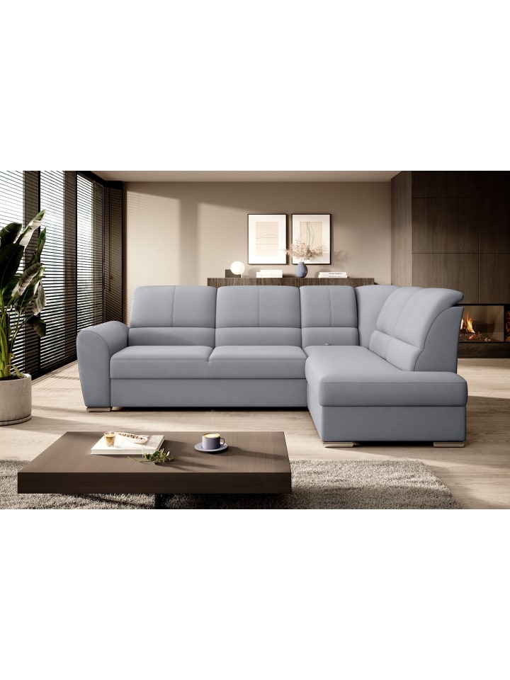 Silver Recamiere Rechts in Grau - (L) 270 x (B) 270 x (H) 93 cm