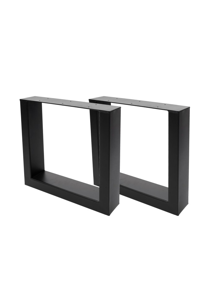 2x Tischbein H33, Schwarz