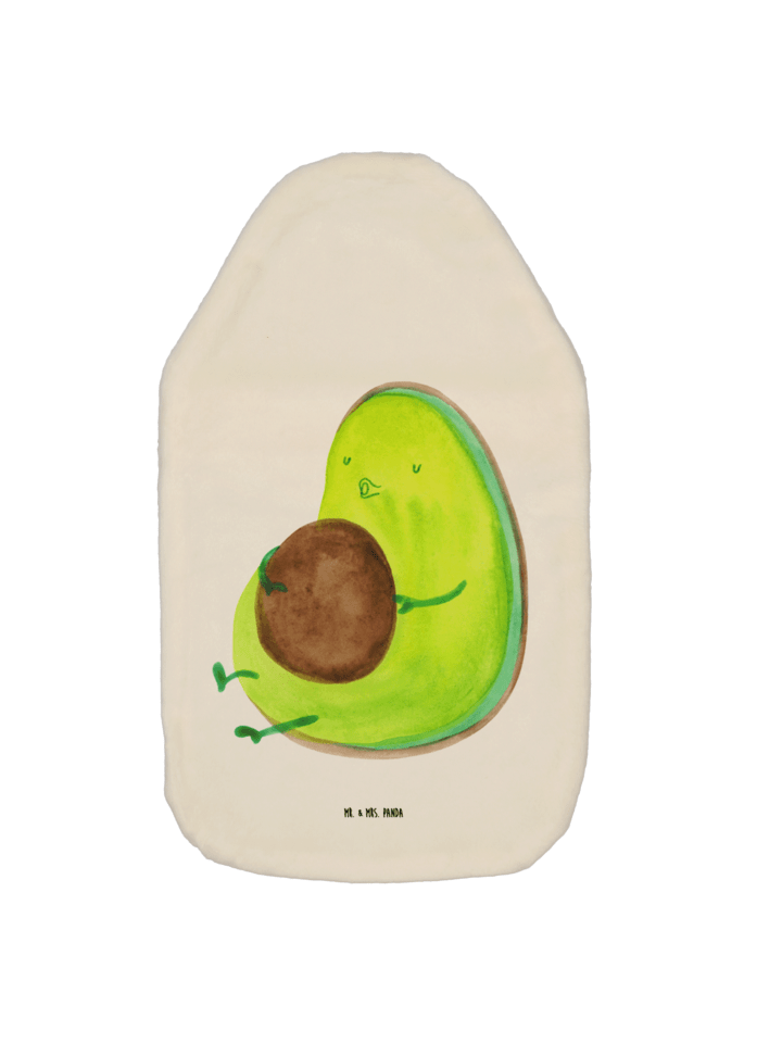 Wärmflasche Avocado Pfeifen ohne Spruch in Weiß