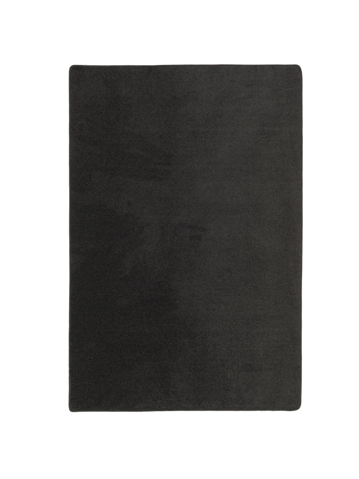 Velours-Teppich Joy in schwarz