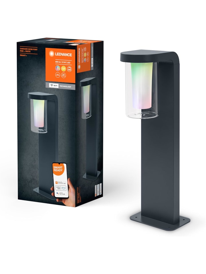 SMART CASCADE 50CM Post dimmbare LED Standleuchte dunkelgrau Außen 10 W