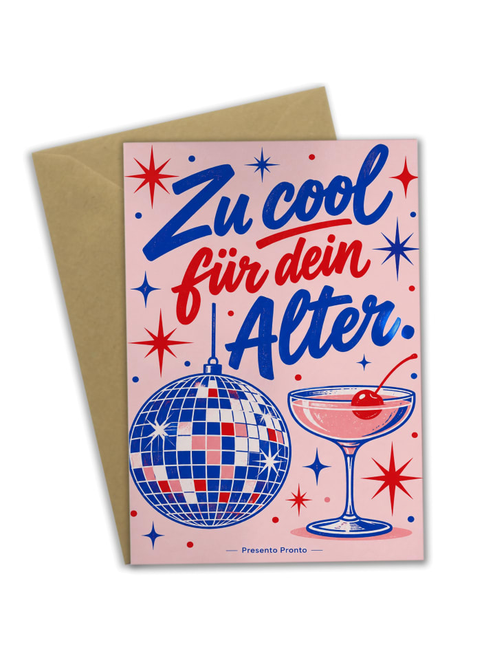 Geburtstagskarte Discokugel frech Design mit Sp... in Weiß
