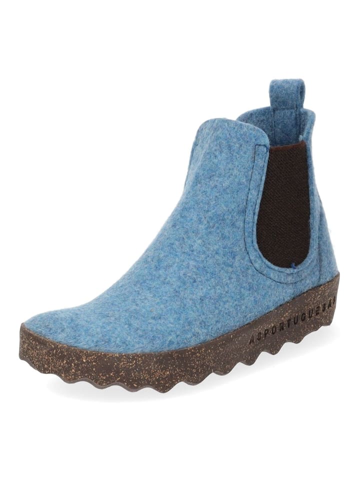 Stiefelette Hellblau