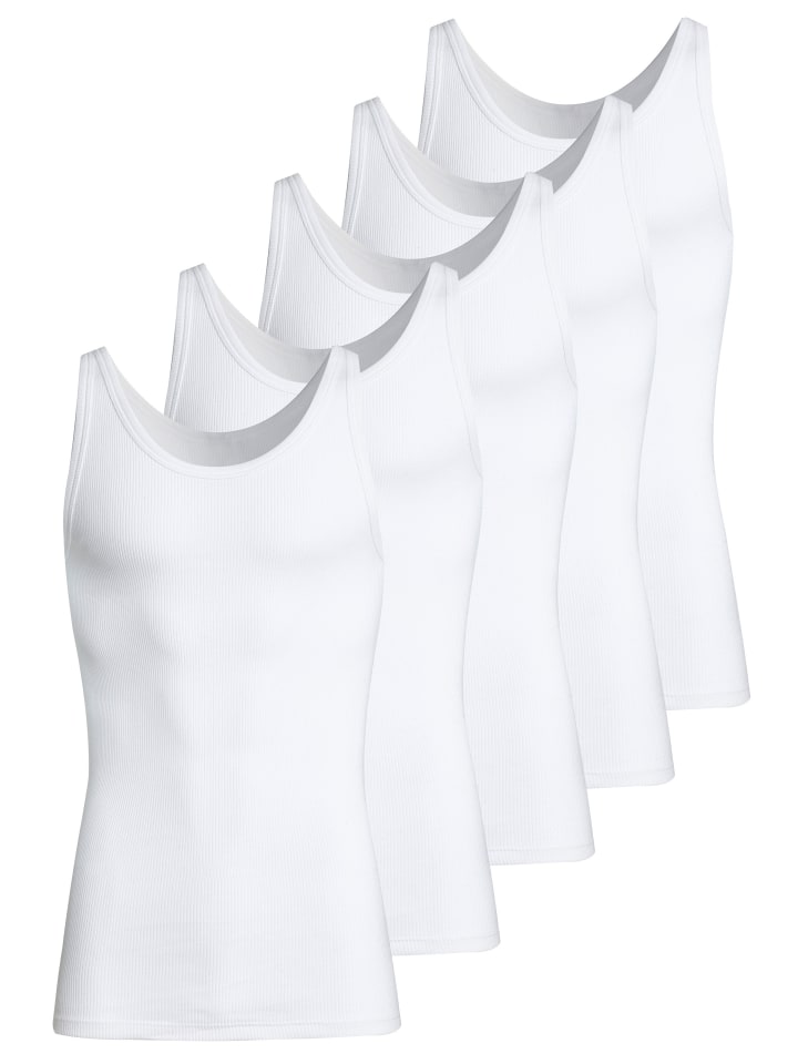 Unterhemd / Tanktop Doppelripp in Weiß