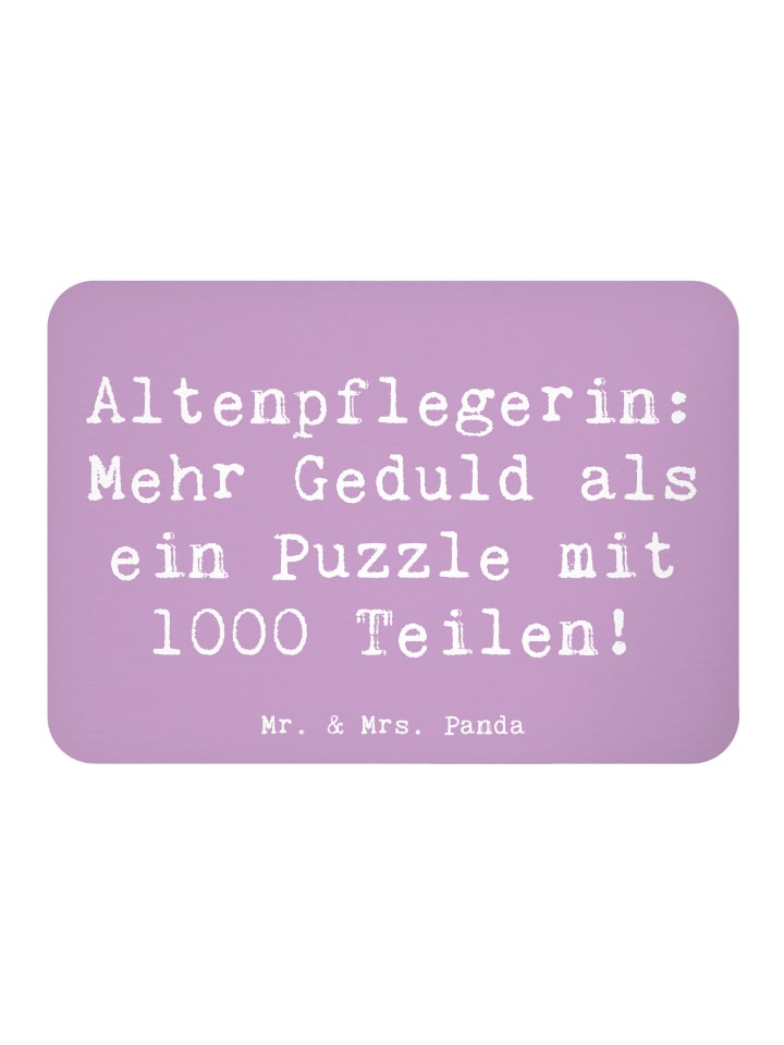 Magnet Spruch Altenpflegerin Geduld mit Spruch in Lavendeltraum