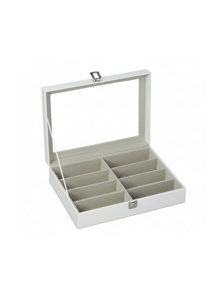 Brillenbox in Weiß - (B)33,5 x (H)8,5 x (T)24,5 cm