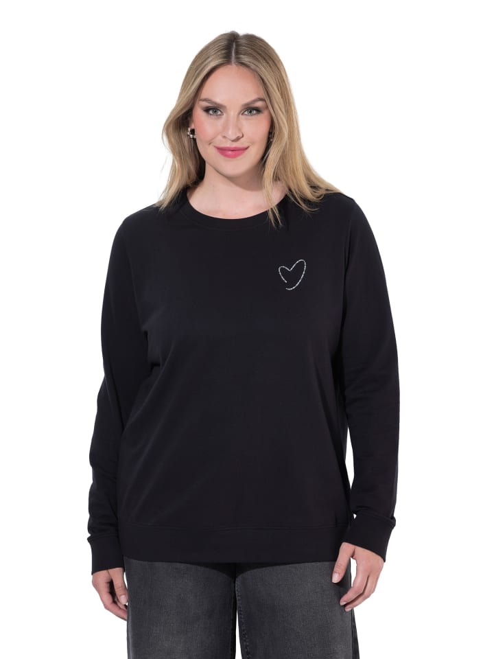 Sweatshirt in schwarz