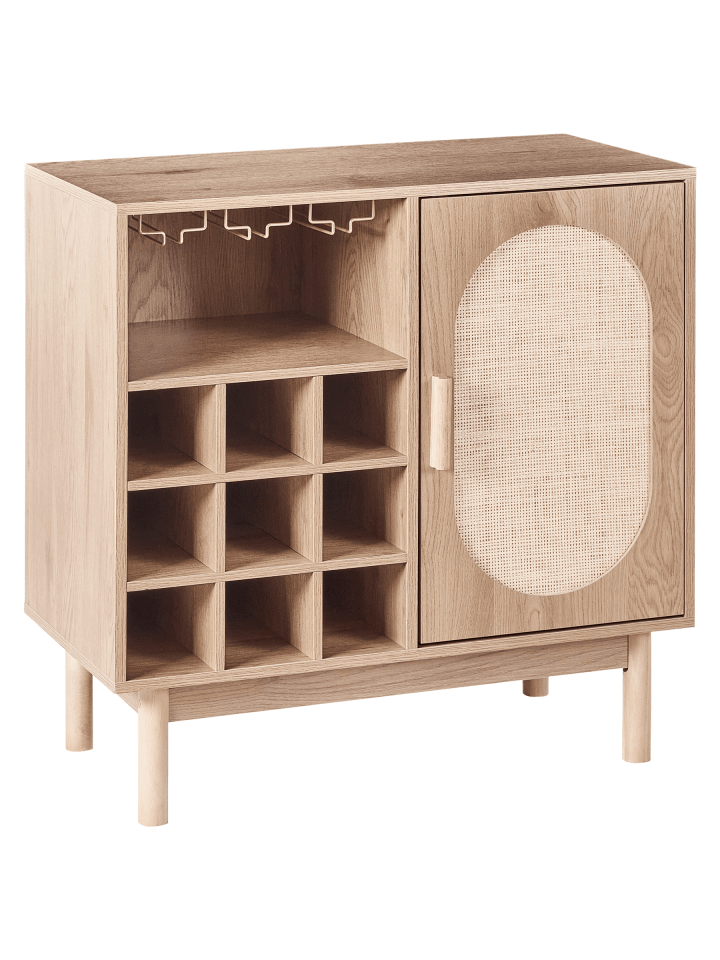 Weinregal COSTELLO in Braun - (W) 80 x (H) 82 x (L) 40 cm