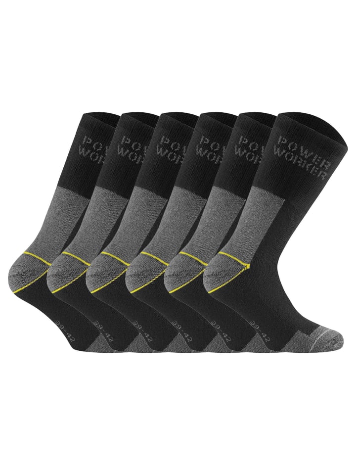 Socken 6er Pack in Schwarz/Grau