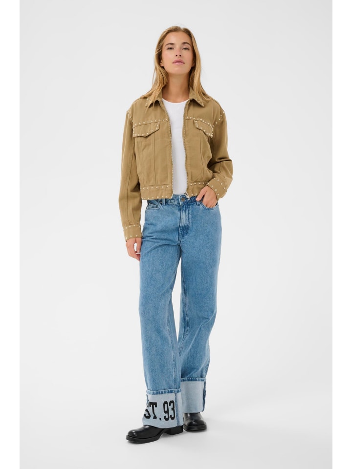 Langarm - Hemd KAbrynn Tight fit in Washed Petrified Oak Twill