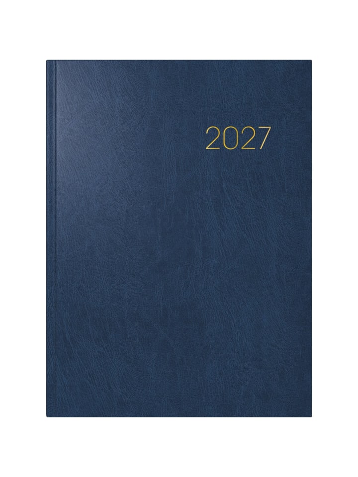 Buchkalender 797 16,8x24cm 1 Woche/2 Seiten Miradur-Einband blau 2027