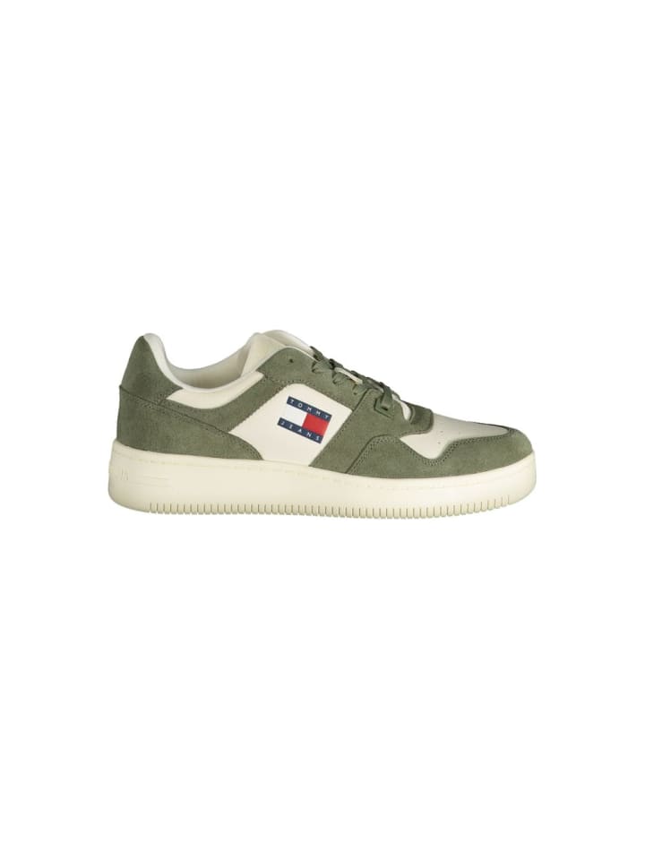 Grün Leder Herren Sneaker