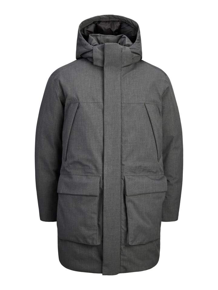 Parka in Dark Grey Melange