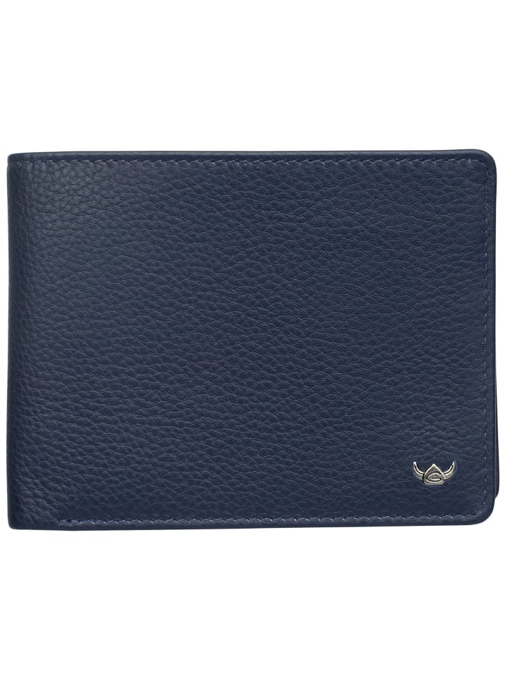 Capri Geldbörse RFID Leder 12 cm blau