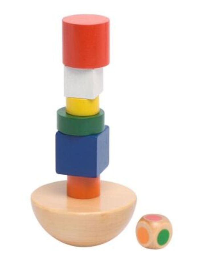 Spielzeug - Balancierturm im Baumwollbeutel