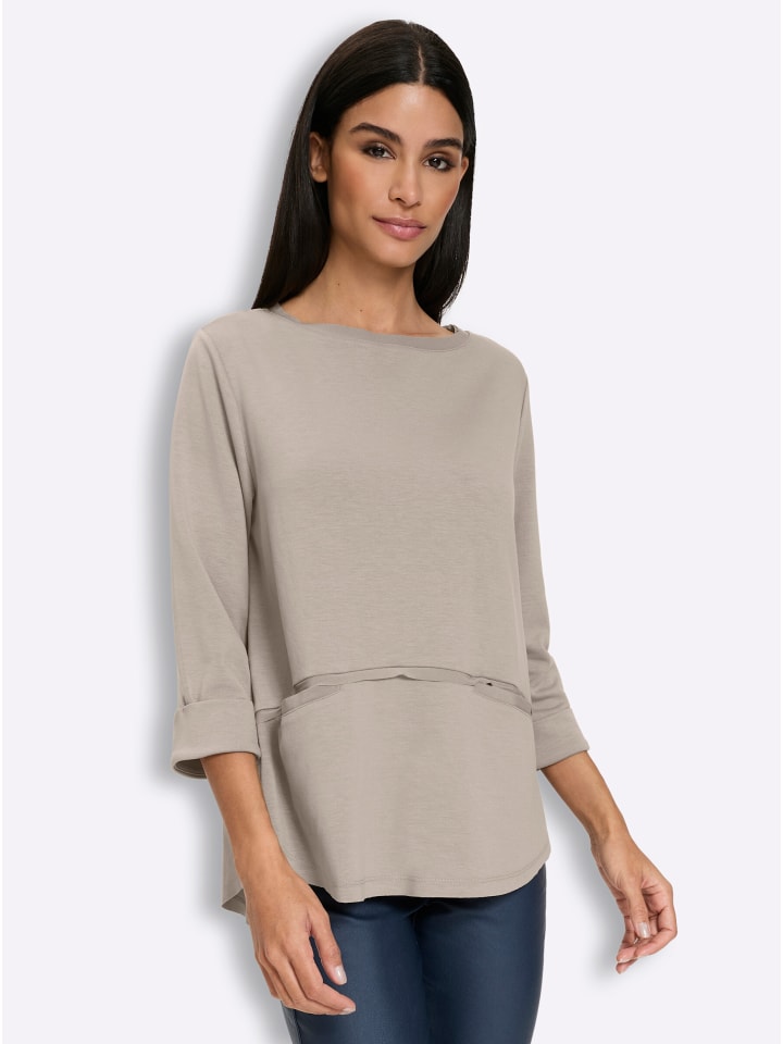 Sweatshirt in sesam