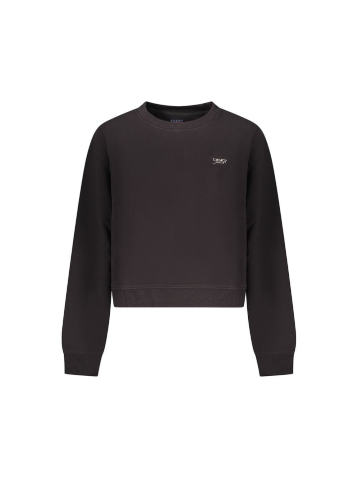 Schwarz Baumwolle Damen Sweatshirt