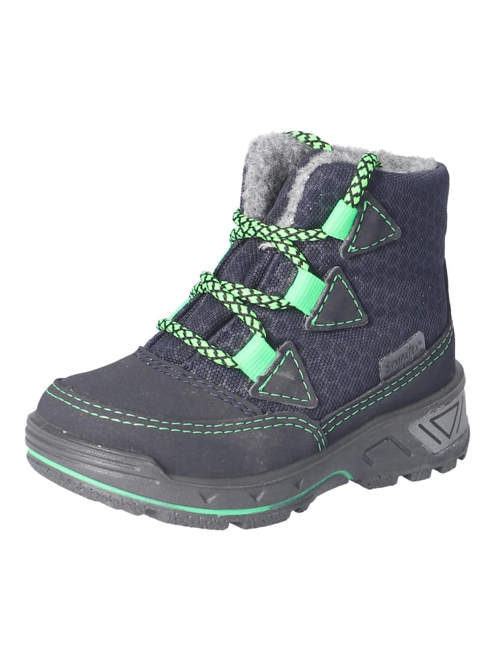 Lauflern Schnürstiefel Warmfutter Winterboot in blau