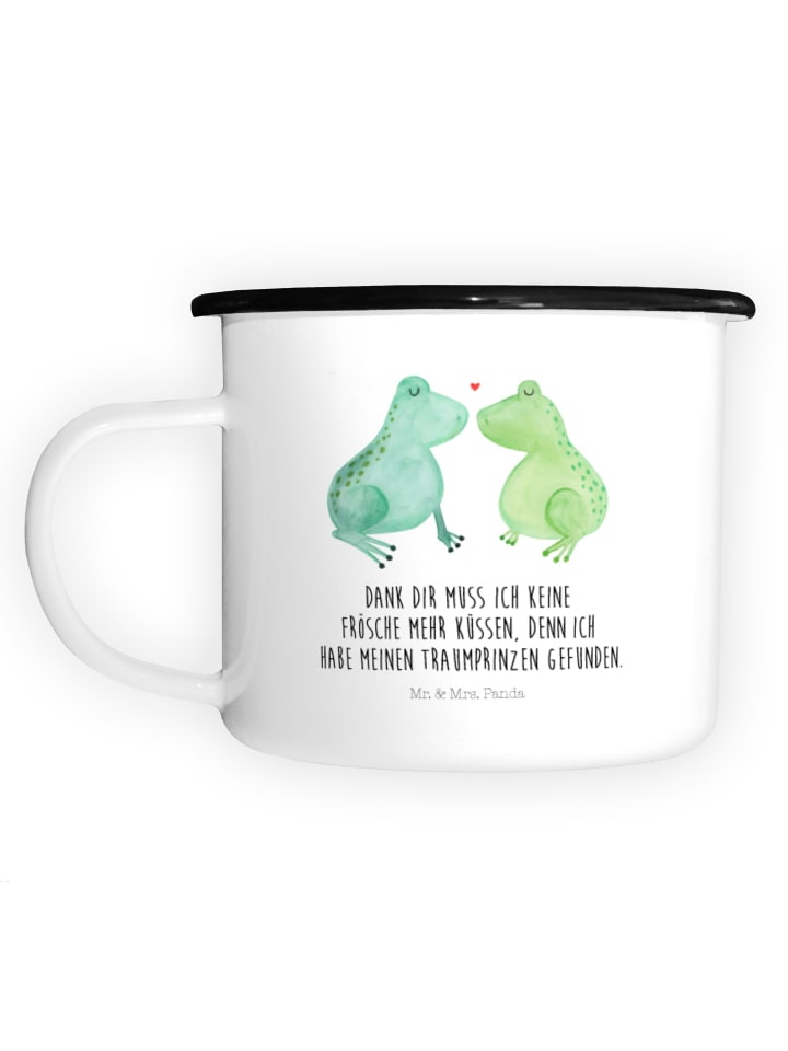 Kaffeetasse Frosch Liebe mit Spruch in Weiß