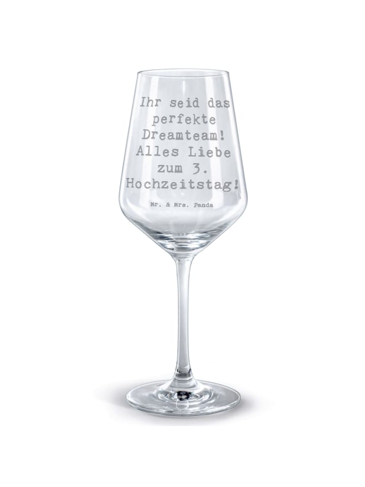 Kelch Spruch 3. Hochzeitstag Lederhochzeit Drea... in Transparent