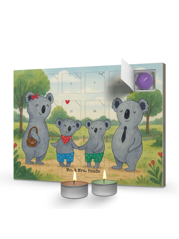 Adventskalender Koala Familie zwei Design ohne ... in Weiß
