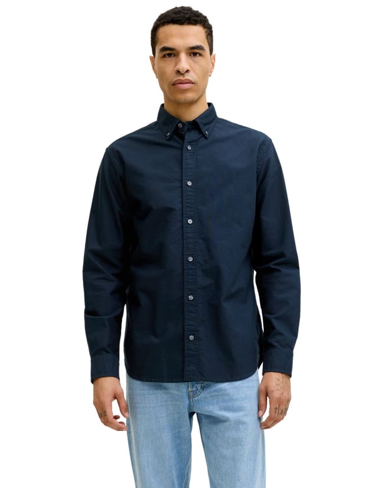 Hemd JJEHARVEY OXFORD in Blau