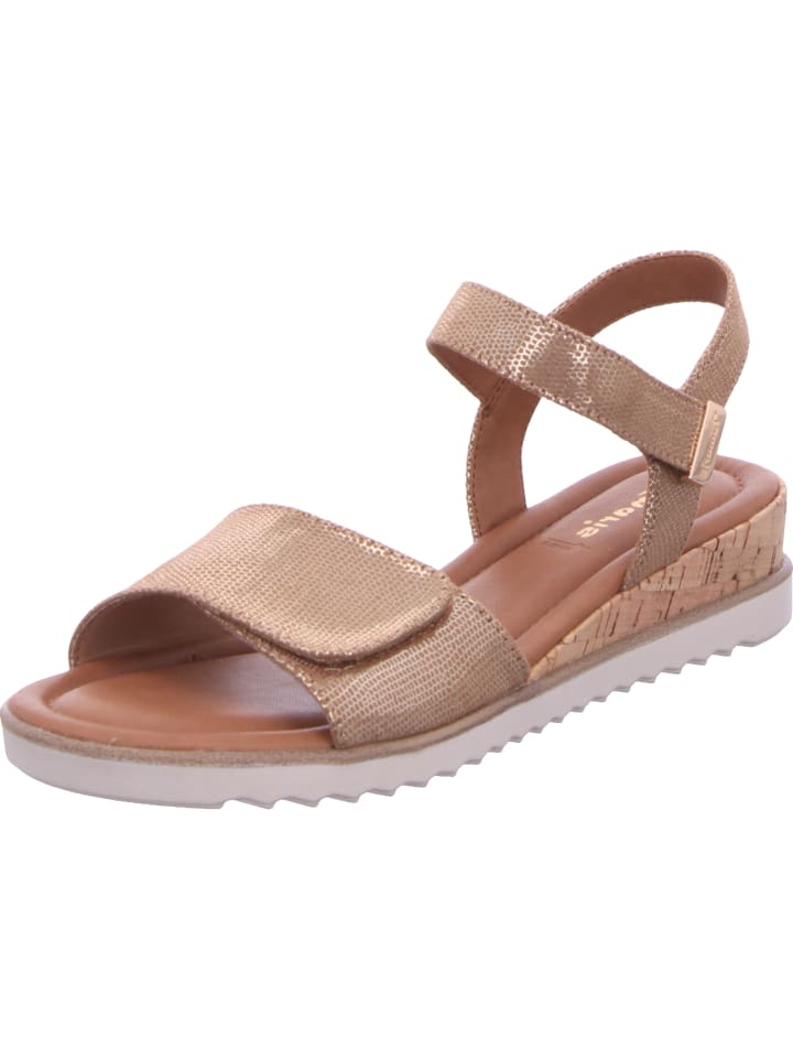 Keilsandalette in metallic