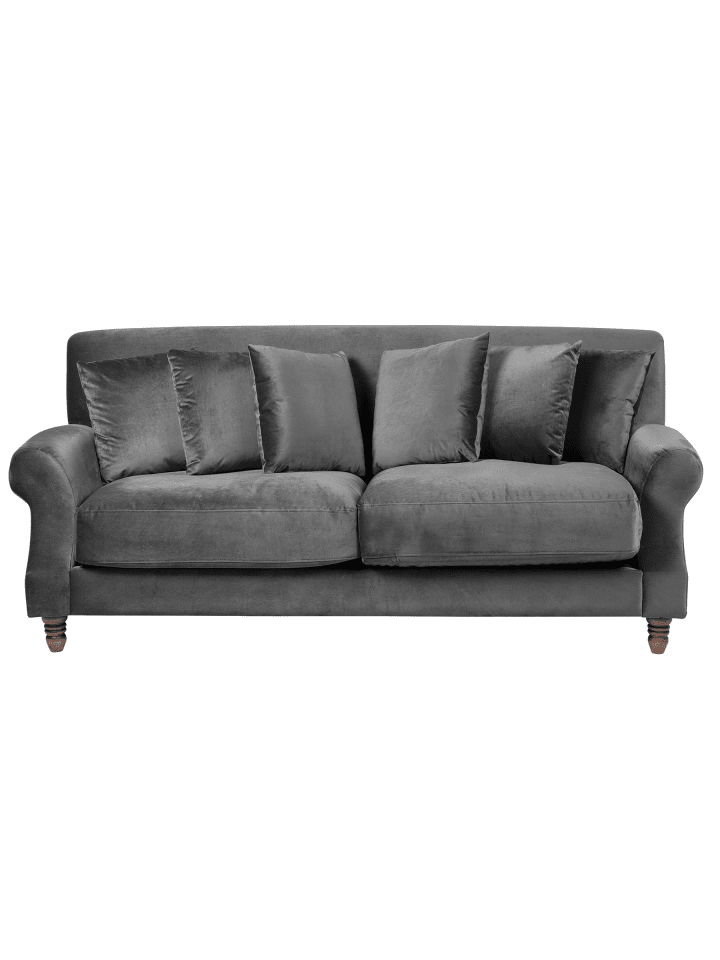 7-tlg 2-Sitzer Sofa EIKE in Grau/Braun