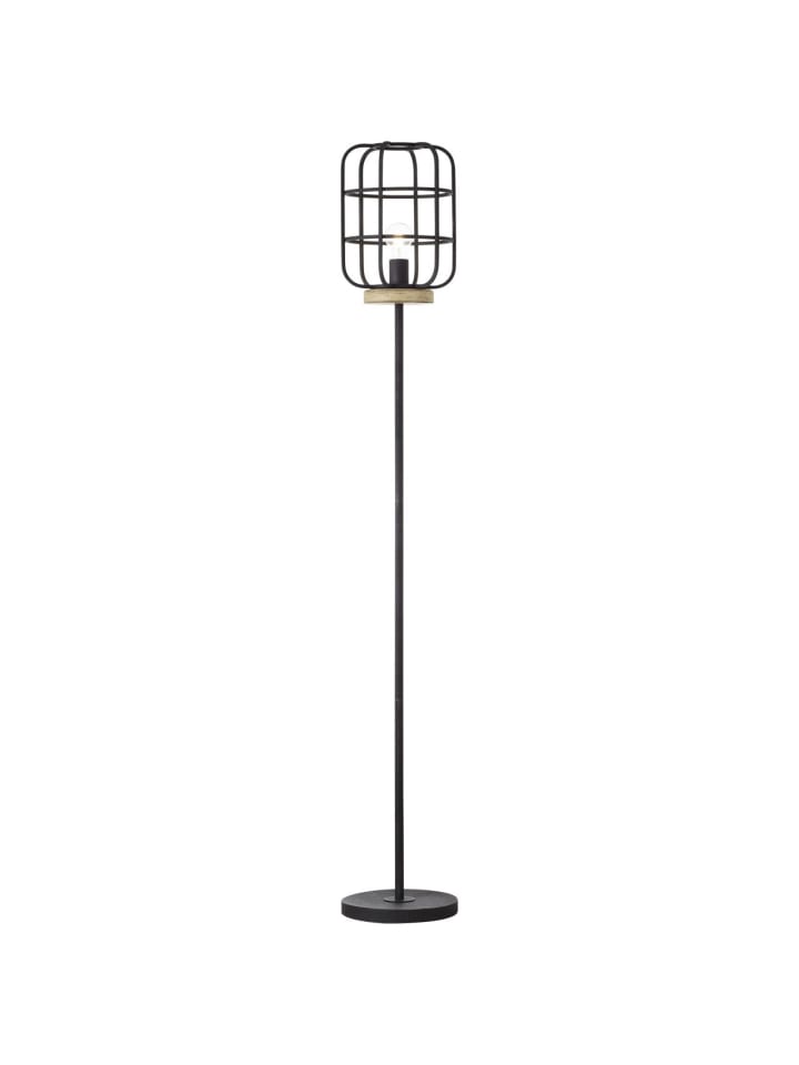 Standleuchte, 1-flammig Gwen ⌀ 25 cm in antik holz/schwarz korund